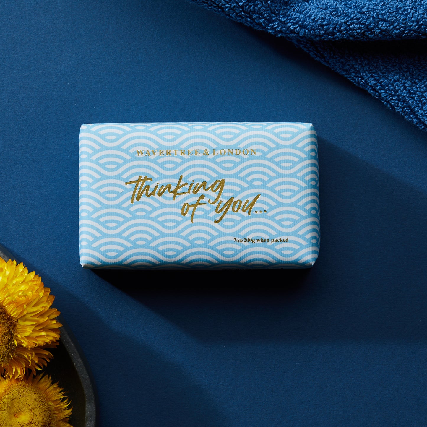 Wavertree & London Thinking of You Blue Flower Market Soap Bar | Perfect Gift Idea for Her or Him