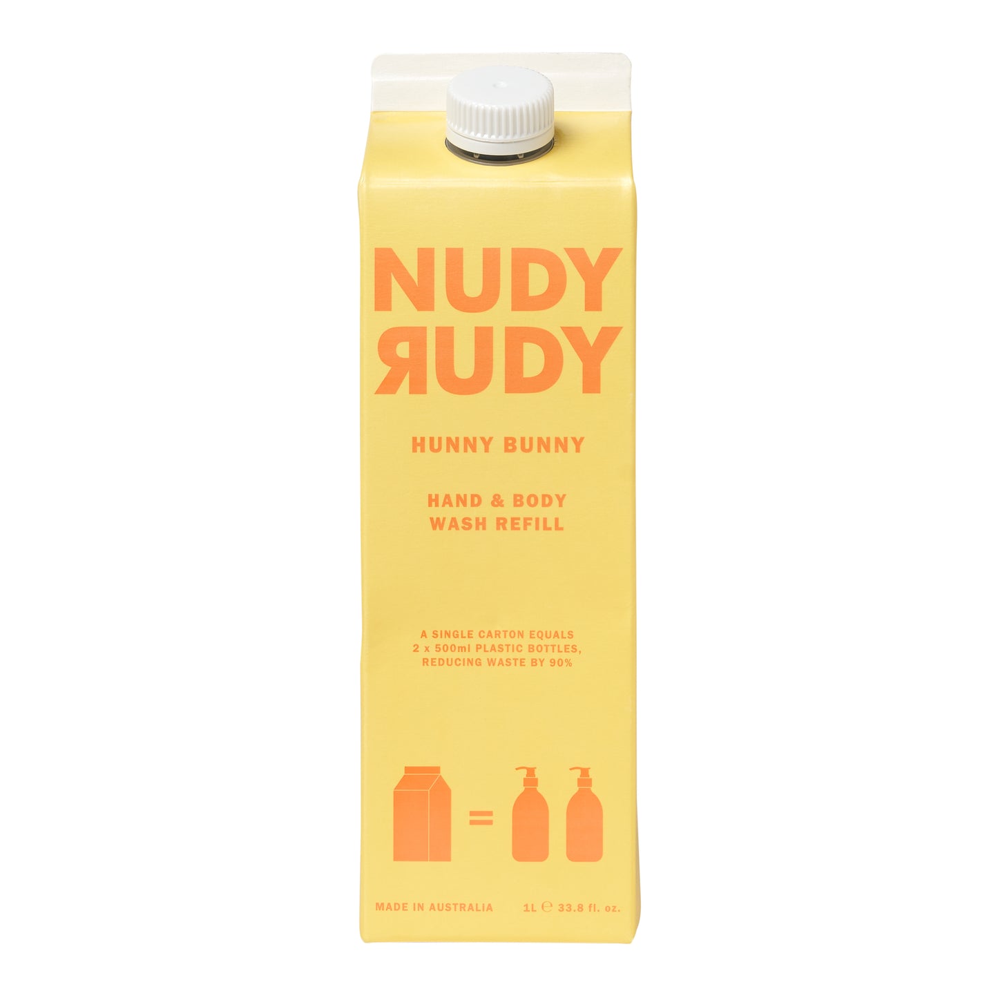Nudy Rudy Hunny Bunny Hand & Body Wash 1L Refill