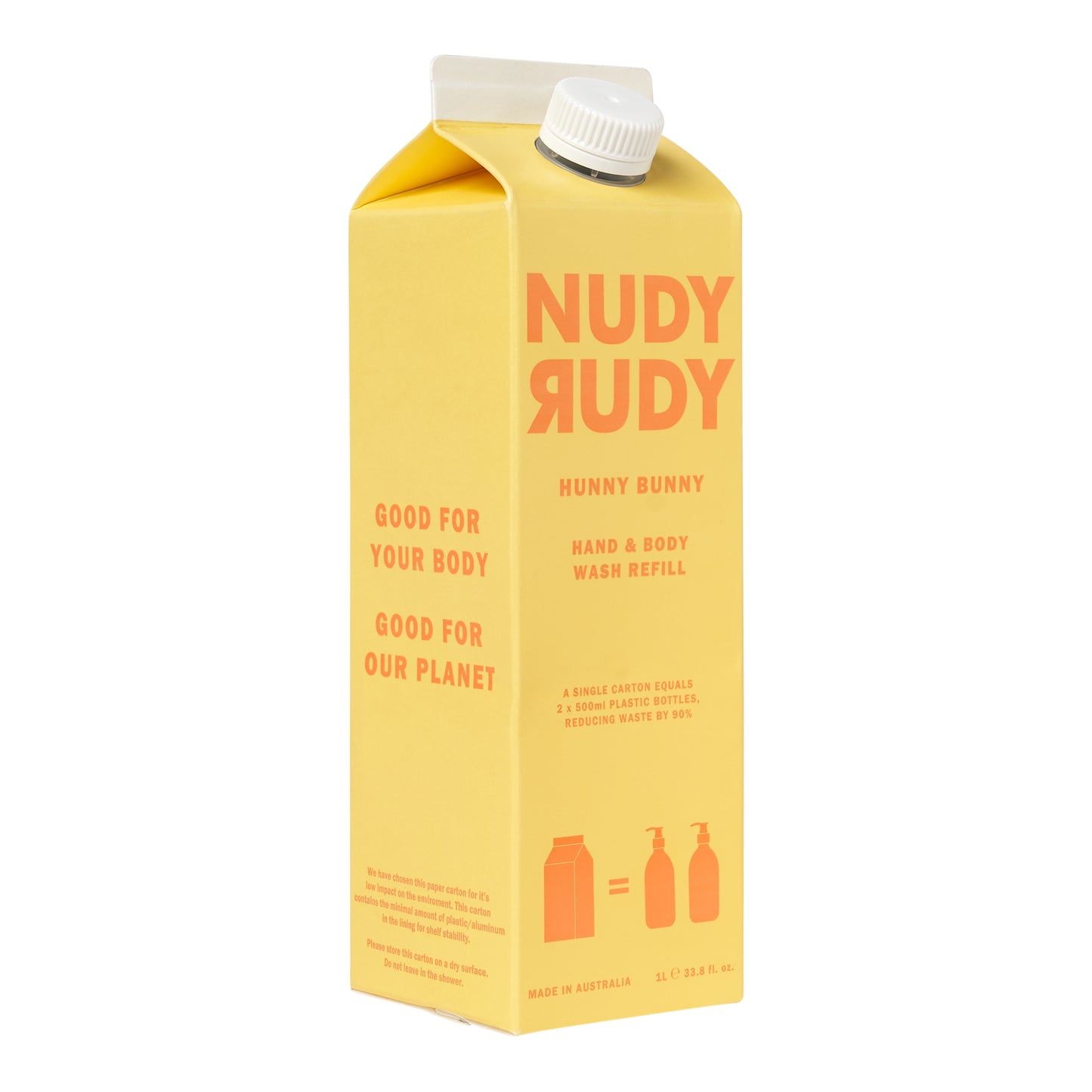Nudy Rudy Hunny Bunny Hand & Body Wash 1L Refill