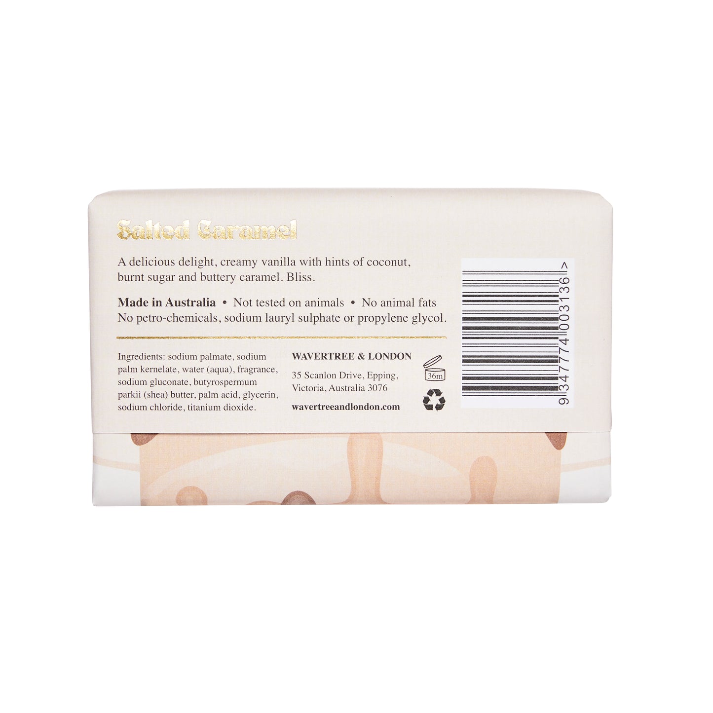 Wavertree & London Salted Caramel Soap Bar