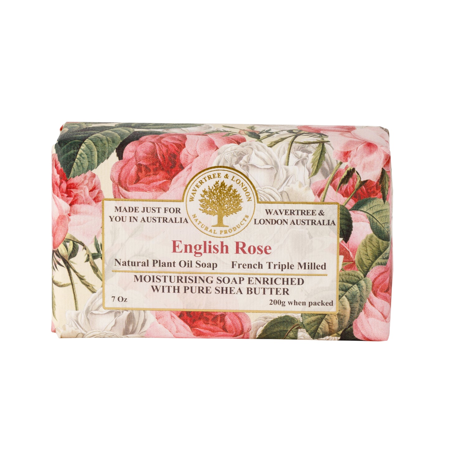 Wavertree & London Natural Classic Soap | Moisturising Triple-Milled Bar with Shea Butter