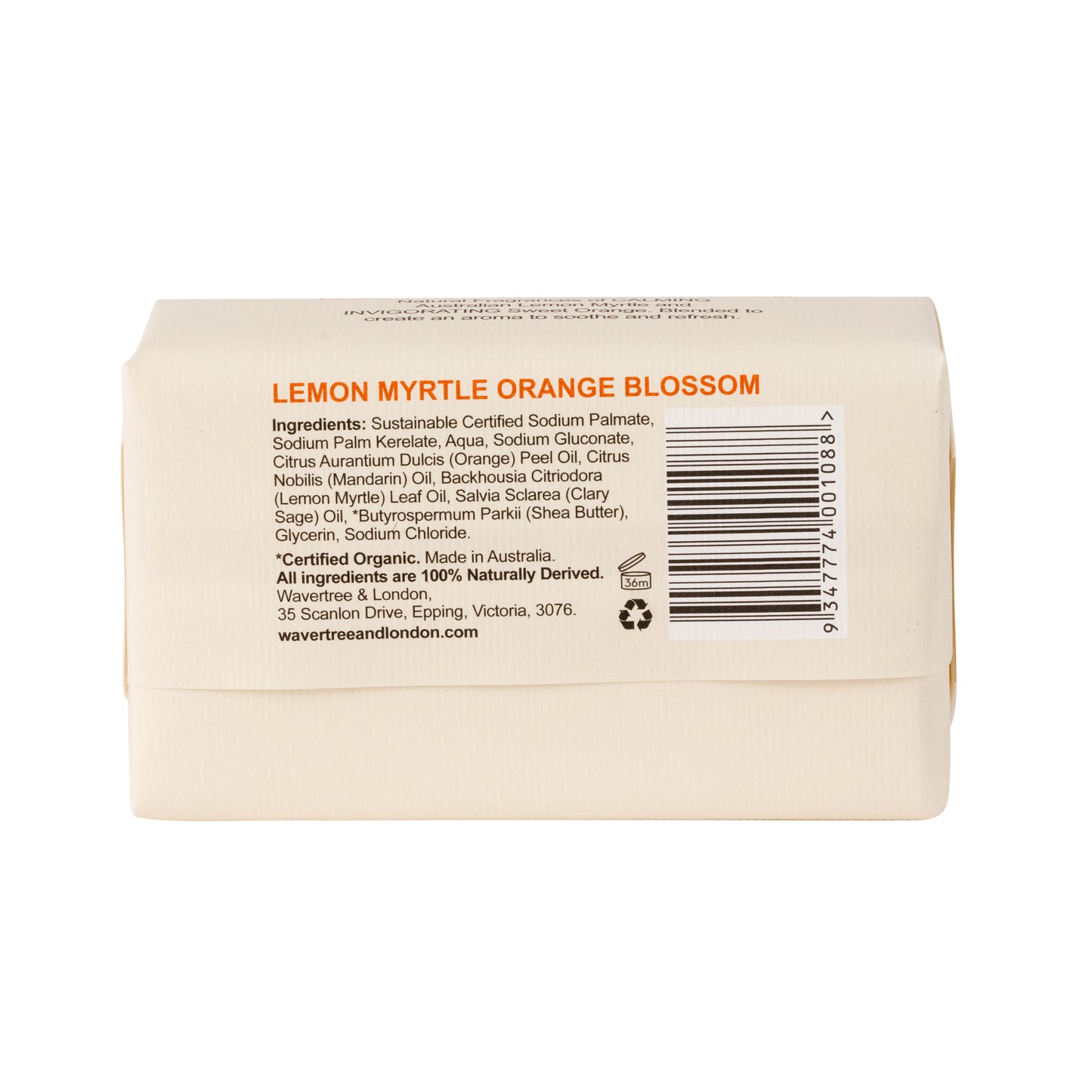 Wavertree & London Lemon Myrtle & Orange Blossom Soap Bar