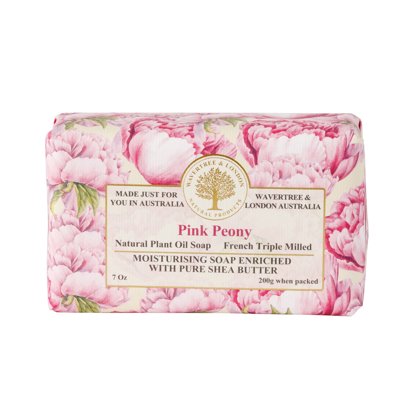 Wavertree & London Natural Classic Soap | Moisturising Triple-Milled Bar with Shea Butter
