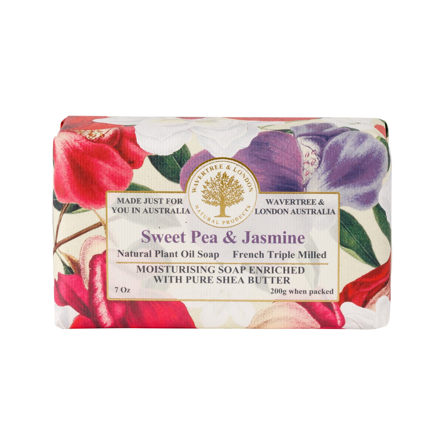 Wavertree & London Natural Classic Soap | Moisturising Triple-Milled Bar with Shea Butter