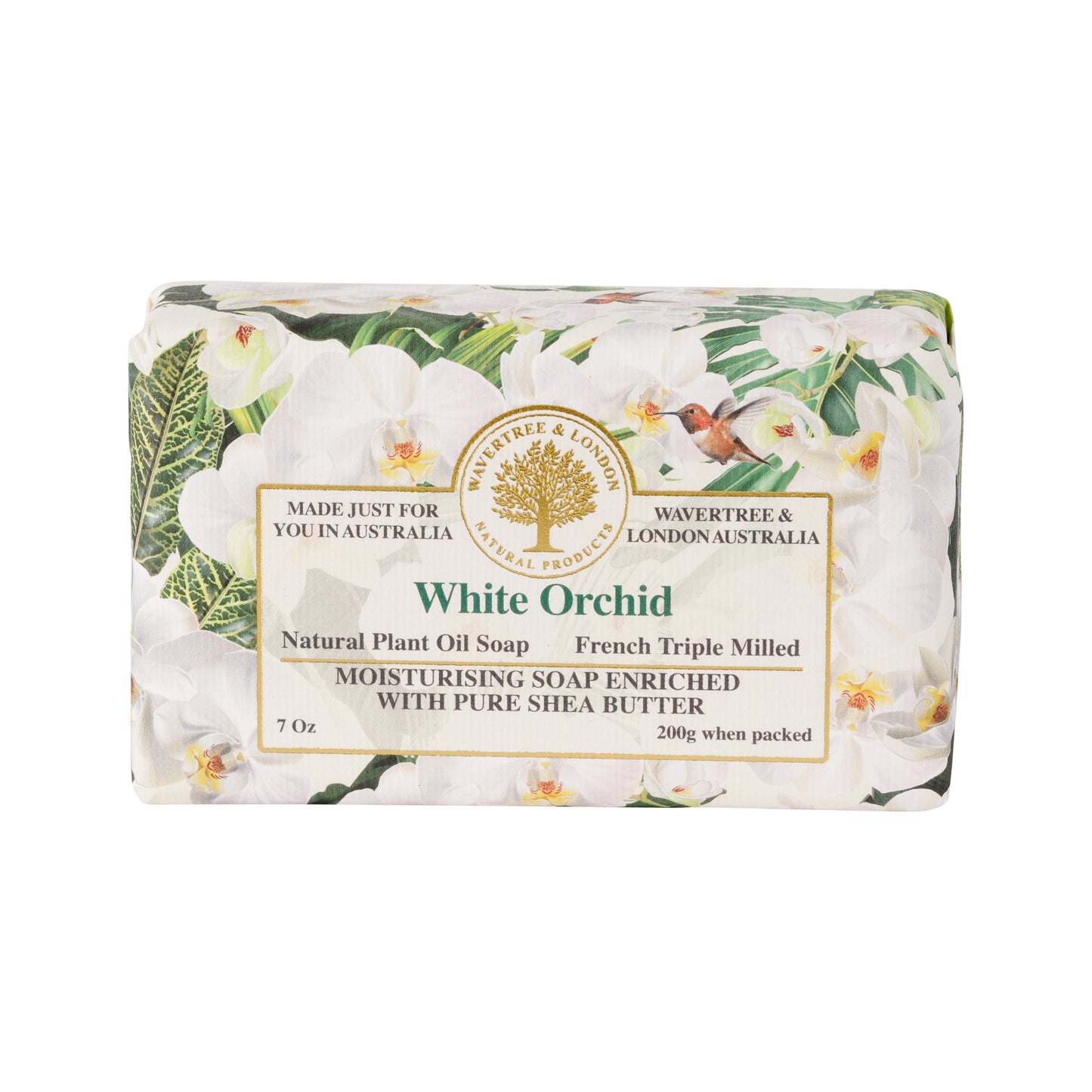 Wavertree & London Natural Classic Soap | Moisturising Triple-Milled Bar with Shea Butter