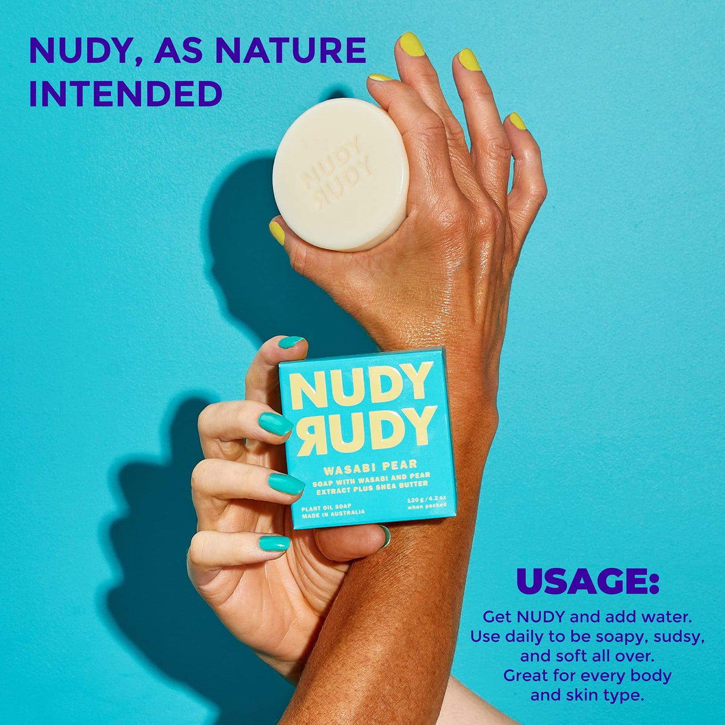 Nudy Rudy Soap Bars | Organic Shea Butter Soap | Moisturising & Suitable for All Skin Types