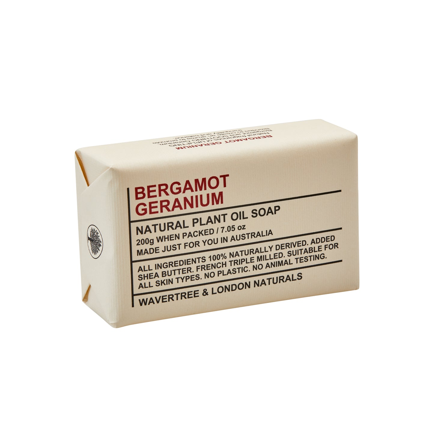 Wavertree & London Bergamot & Geranium Soap Bar