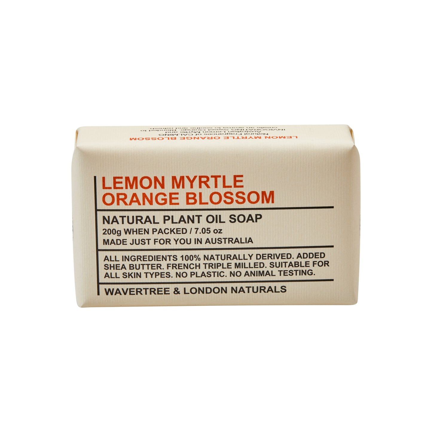 Wavertree & London Lemon Myrtle & Orange Blossom Soap Bar