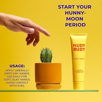 Nudy Rudy Hunny Bunny Hand Cream | Organic Shea Butter | Non-Greasy Lotion | Natural Ingredient Skin Care