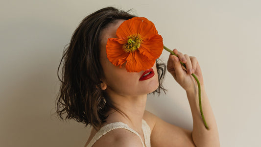 girl using flower prop