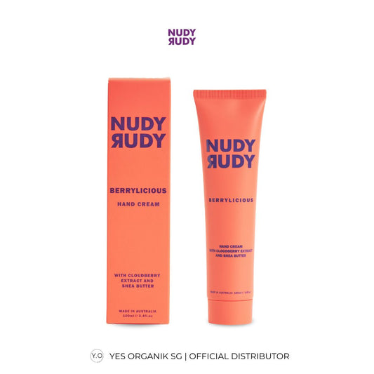 Nudy Rudy Berrylicious Hand Cream | Organic Shea Butter | Non-Greasy Lotion | Natural Ingredient Skin Care