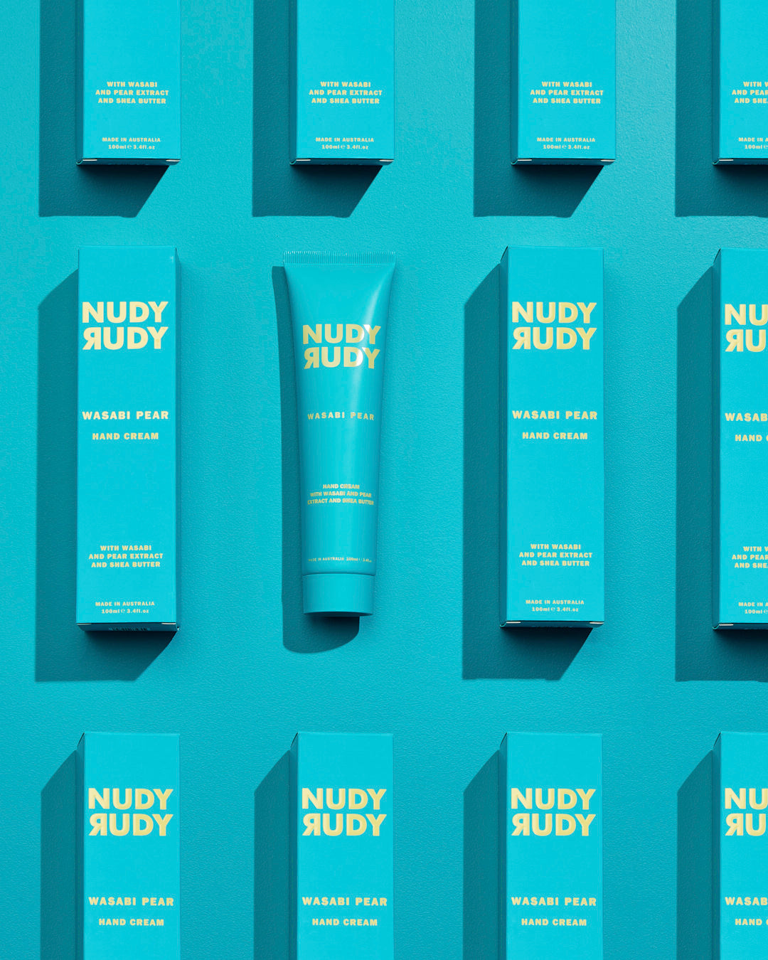Nudy Rudy Wasabi Pear Hand Cream | Organic Shea Butter | Non-Greasy Lotion | Natural Ingredient Skin Care