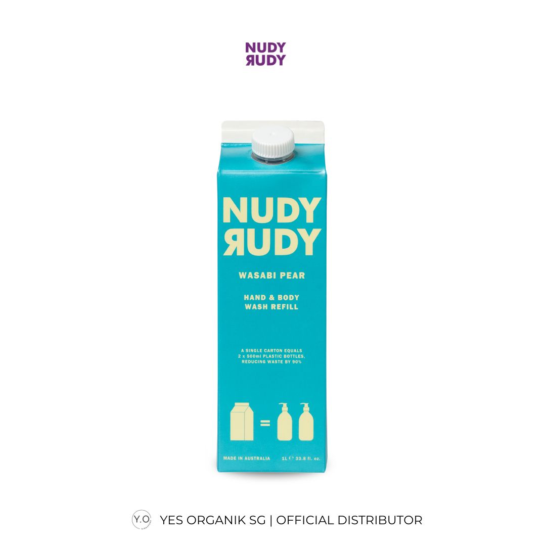 Nudy Rudy Wasabi Pear Hand & Body Wash 1L Refill