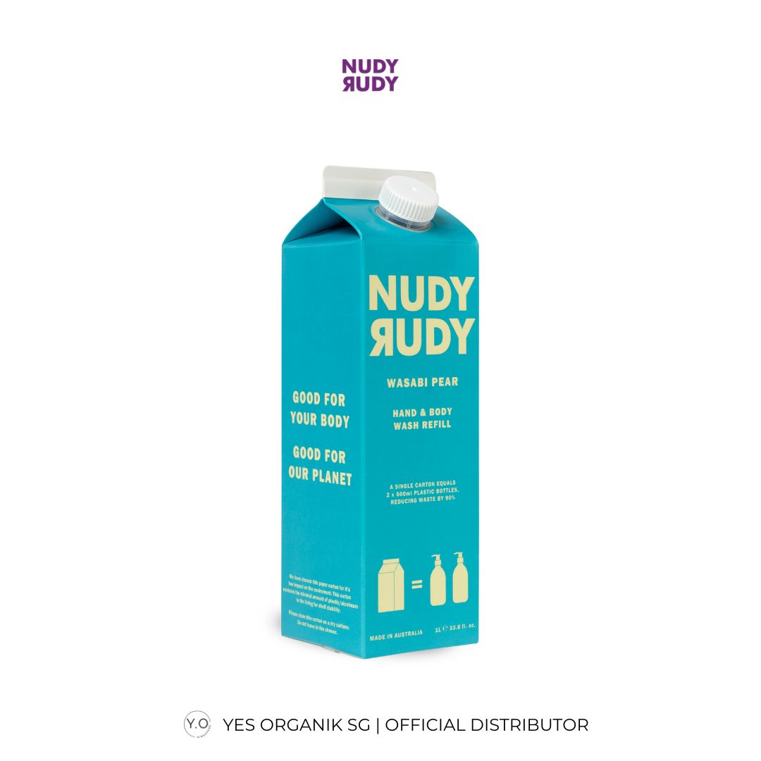 Nudy Rudy Wasabi Pear Hand & Body Wash 1L Refill