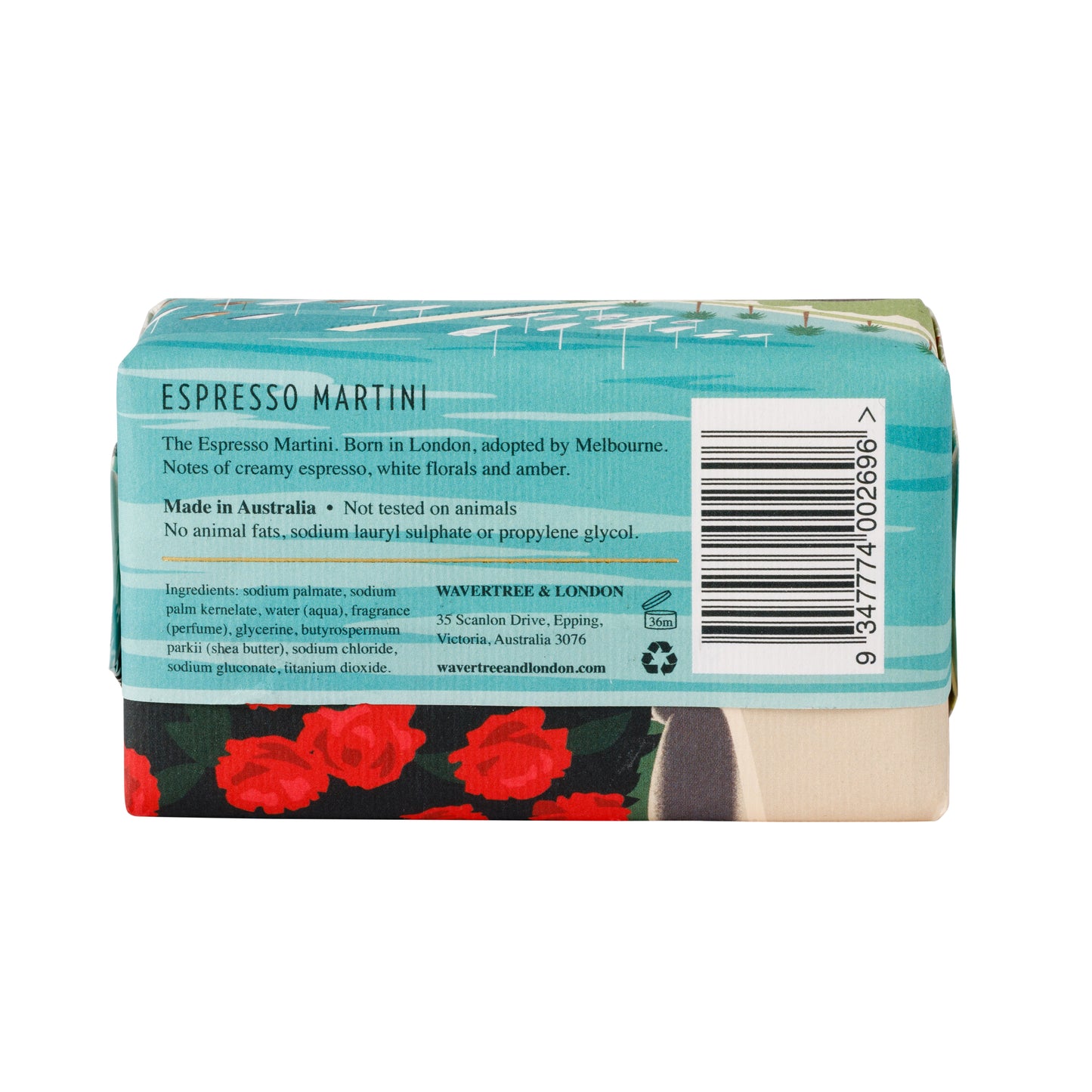 Wavertree & London Espresso Martini Soap Bar | Moisturizing Triple-Milled Bar with Shea Butter | Gentle on Skin