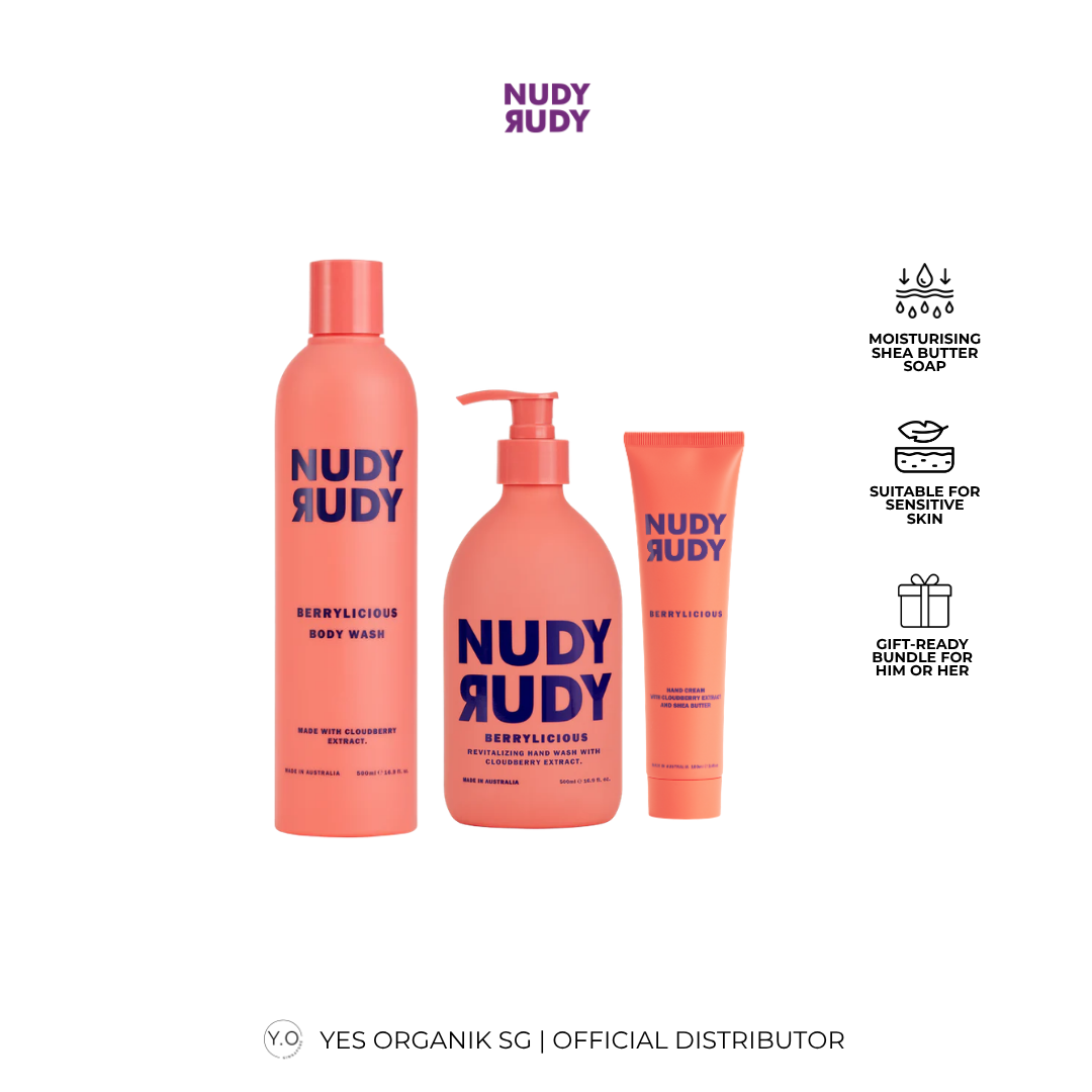 Nudy Rudy Berrylicious Care Set | Hand & Body Wash + Hand Cream