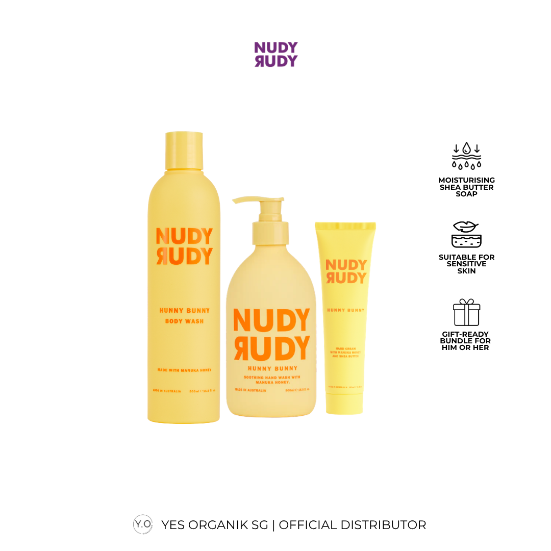 Nudy Rudy Hunny Bunny Care Set | Hand & Body Wash + Hand Cream