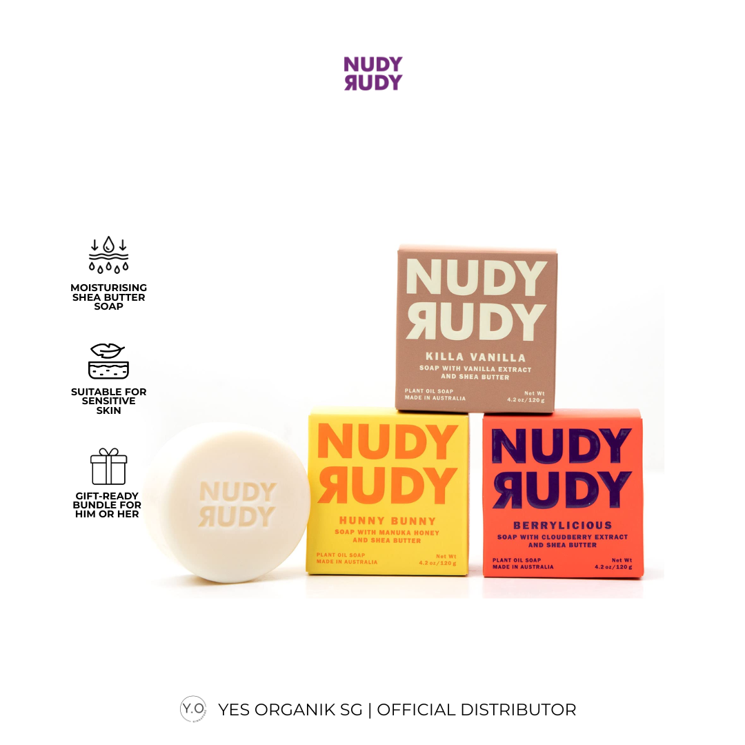Nudy Rudy soap bundle on a white background