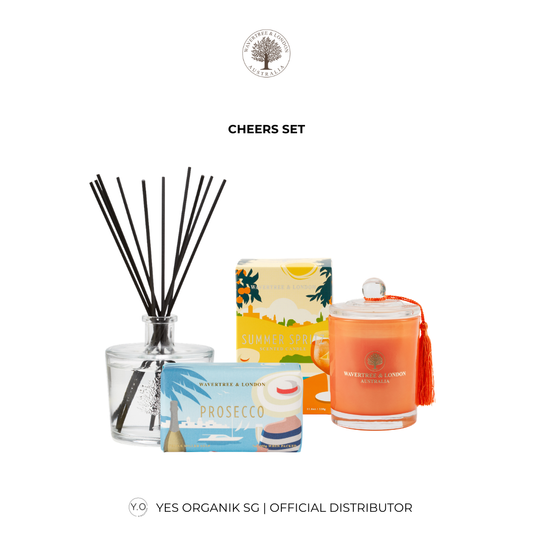Wavertree & London Cheers Gift Set | Prosecco Soap, Gin & Tonic Diffuser & Summer Spritz Candle