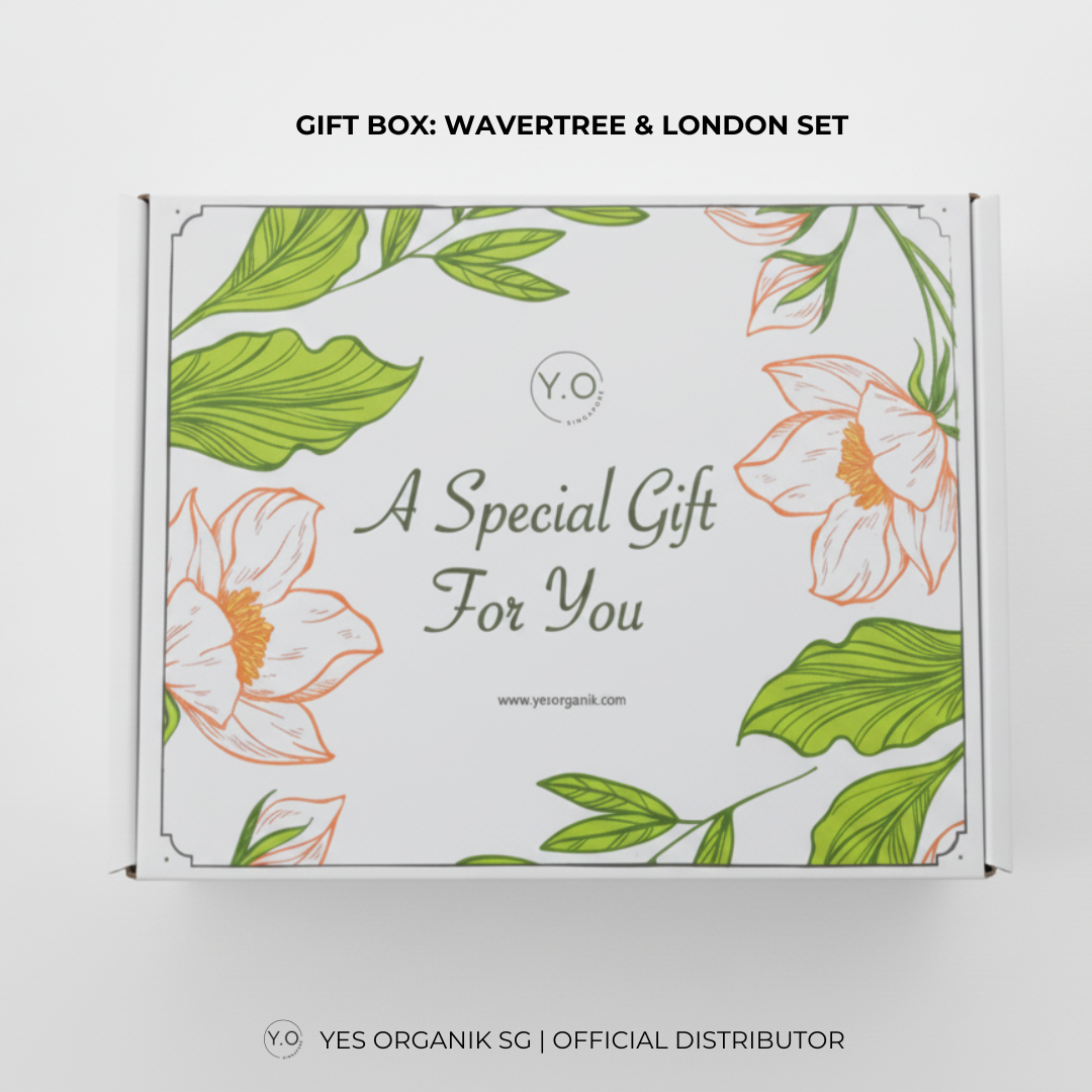 Christmas self-care gift box with white crinkle paper and greeting card