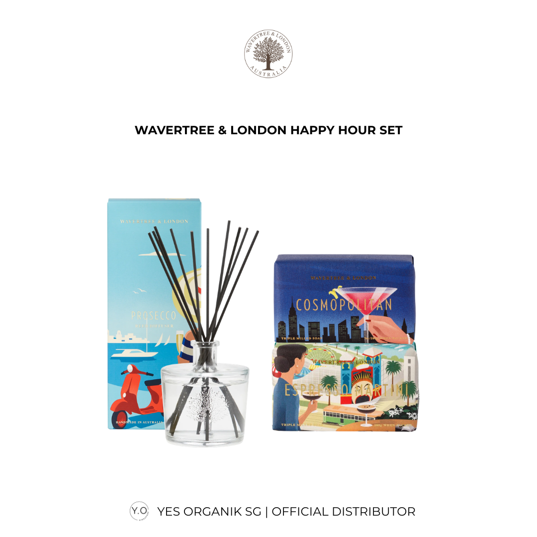 Wavertree & London Happy Hour Set | Prosecco Diffuser + Cosmopolitan & Espresso Martini Soap