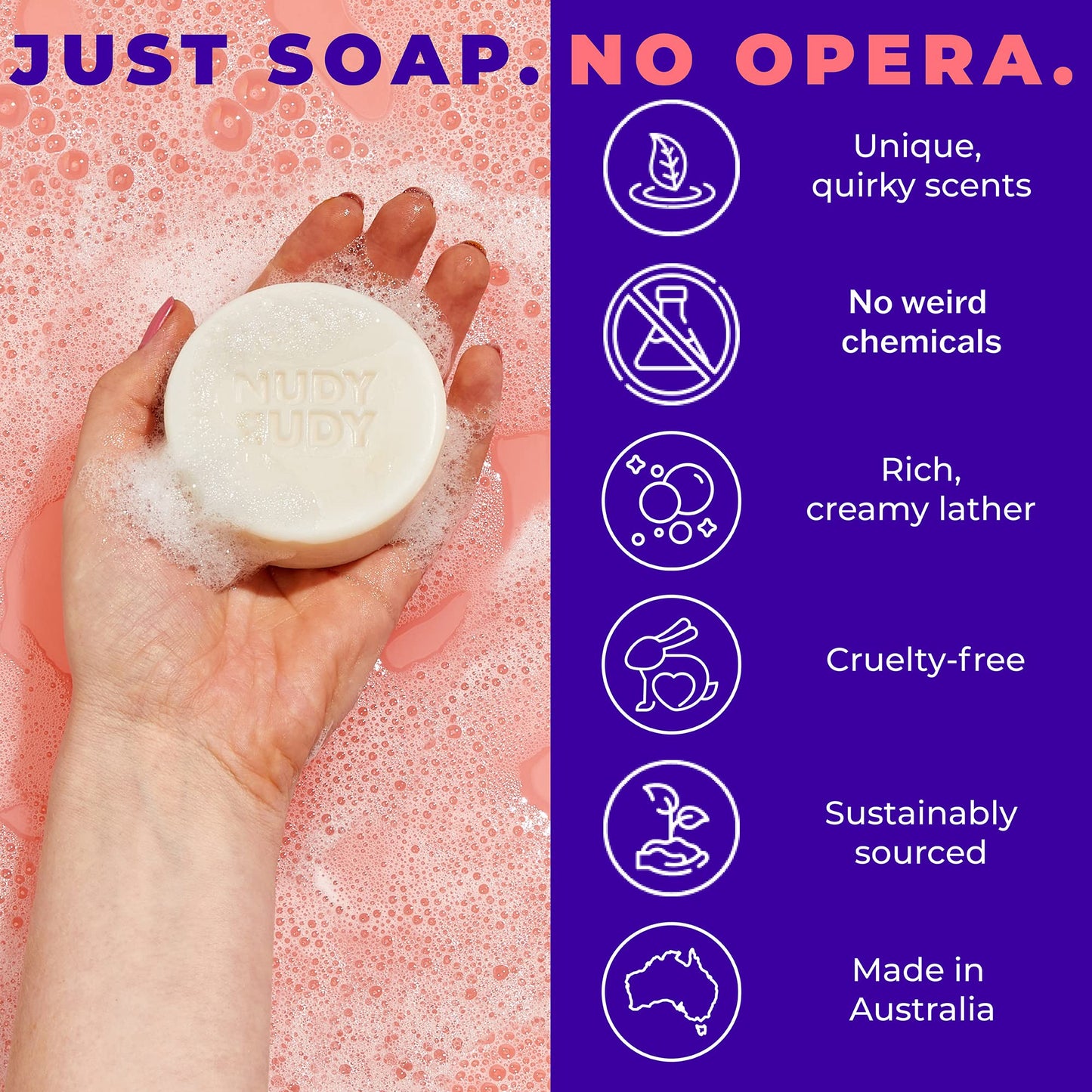 Nudy Rudy Soap Bars | Organic Shea Butter Soap | Moisturising & Suitable for All Skin Types