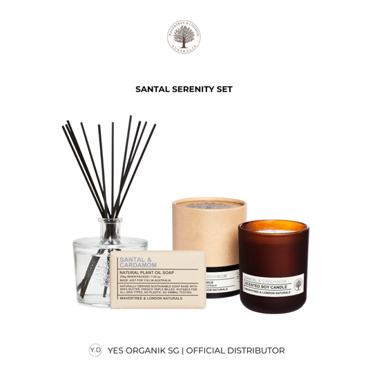 Wavertree & London Santal Serenity Gift Set | Santal & Cardamom Soap, Pink Peony Diffuser & Santal & Cardamom Candle